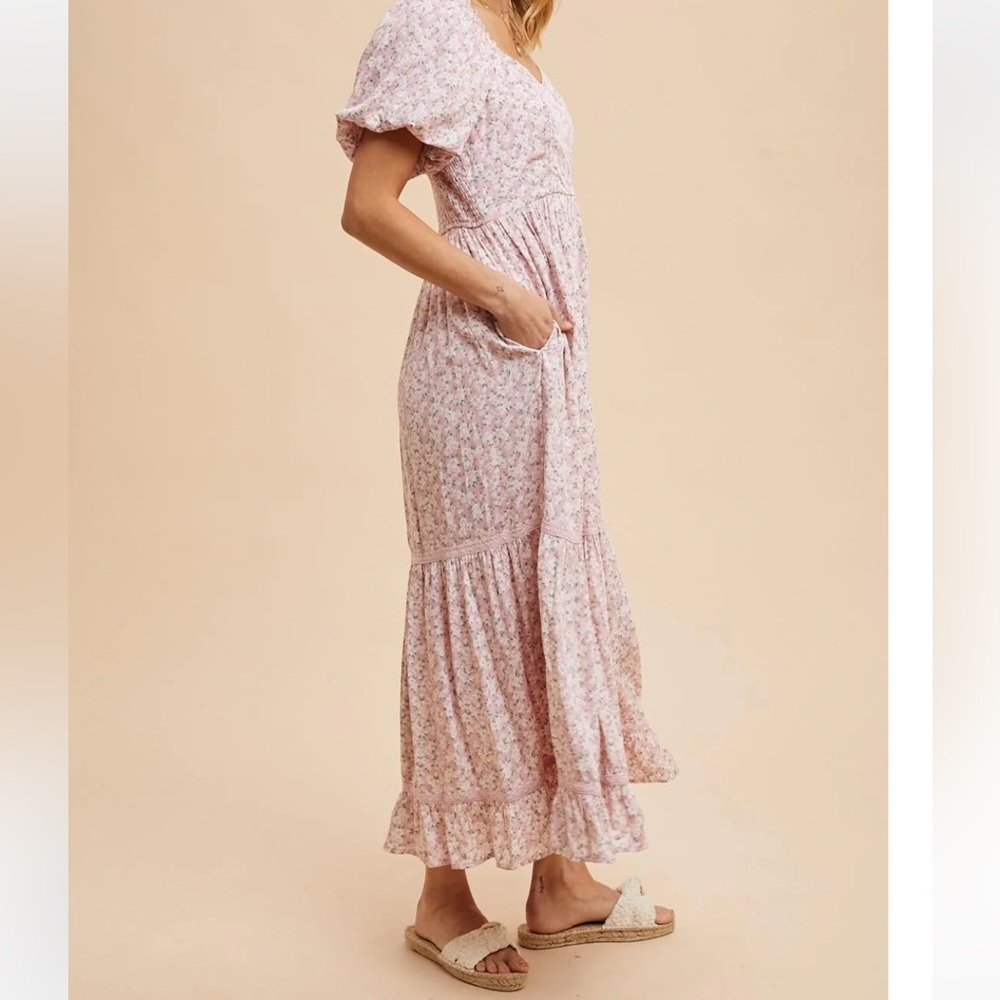 Floral Pink Maxi Dress